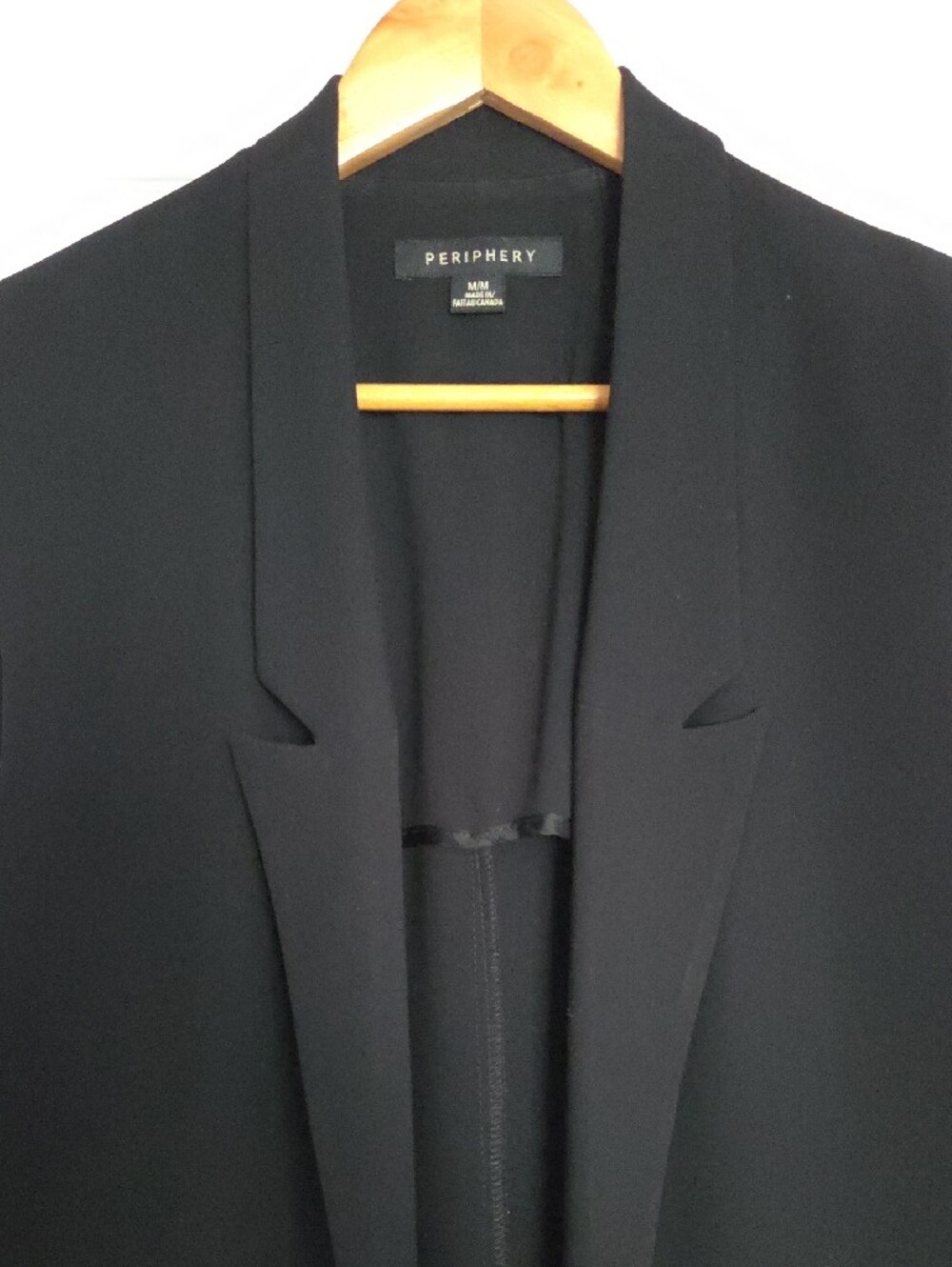 NWOT Periphery Sleeveless Black Open-Front Blazer Vest